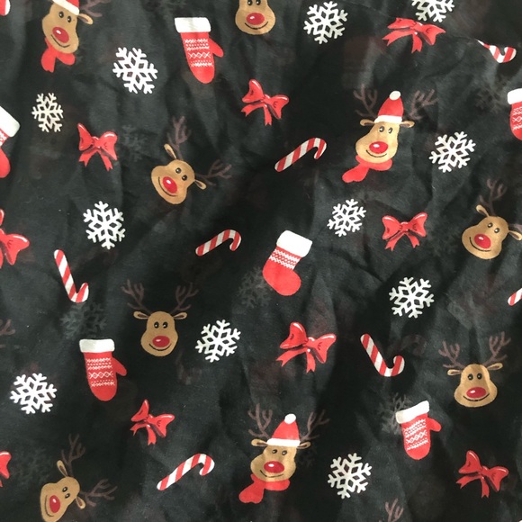 🚫Collection Eighteen Infinity Scarf Holiday Christmas Snowflake Black Red - Picture 3 of 6